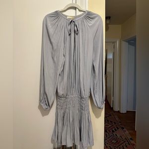 Ramy Brook Paris Long Sleeve Mini dress in light blue